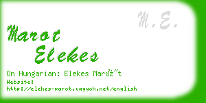 marot elekes business card